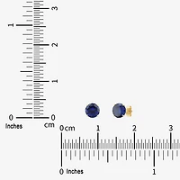 Gemstone 10K Gold 4mm Round Stud Earrings