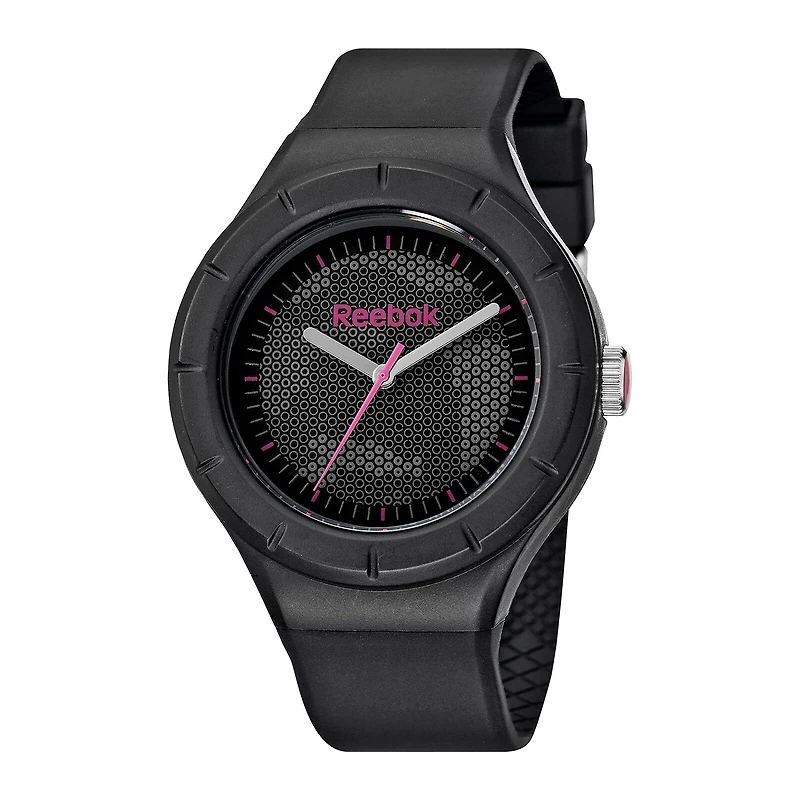 Reebok® Training WarmUp Camo Womens Black Strap Watch
