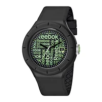 Reebok® Training WarmUp Wallpaper Mens Black Strap Watch