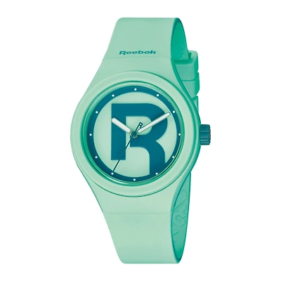 Reebok® Icon Drop Rad Womens Aqua Silicone Strap Watch