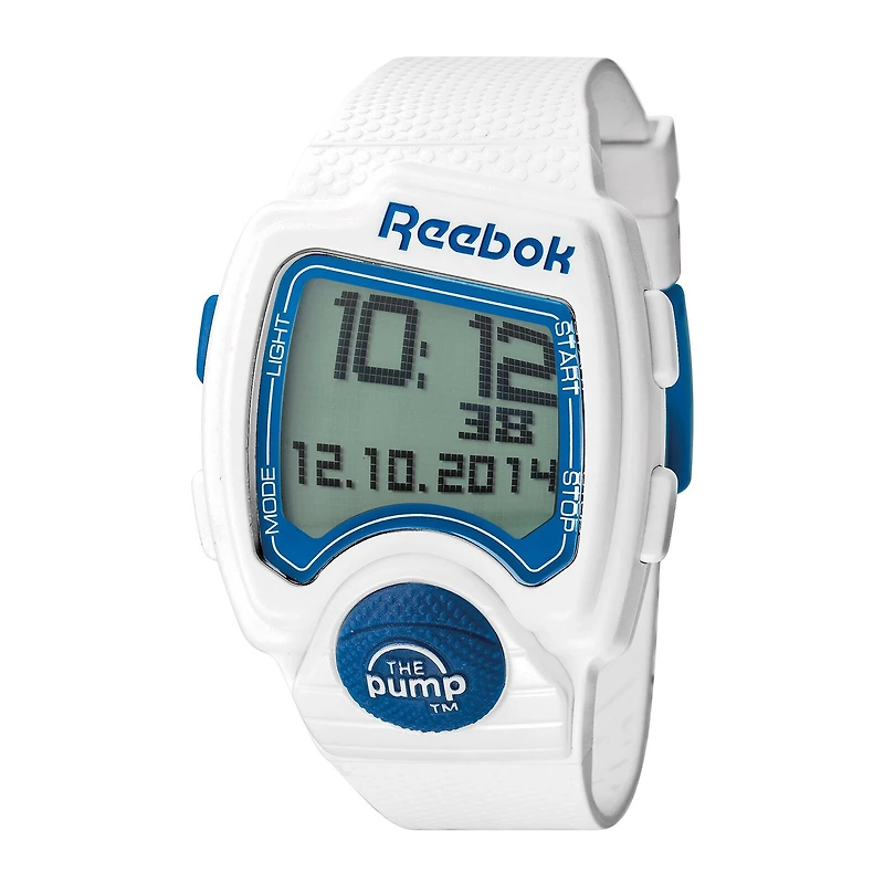 Reebok® Pump PL Mens White Strap Sport Watch
