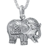 Sterling Silver Elephant Pendant Necklace