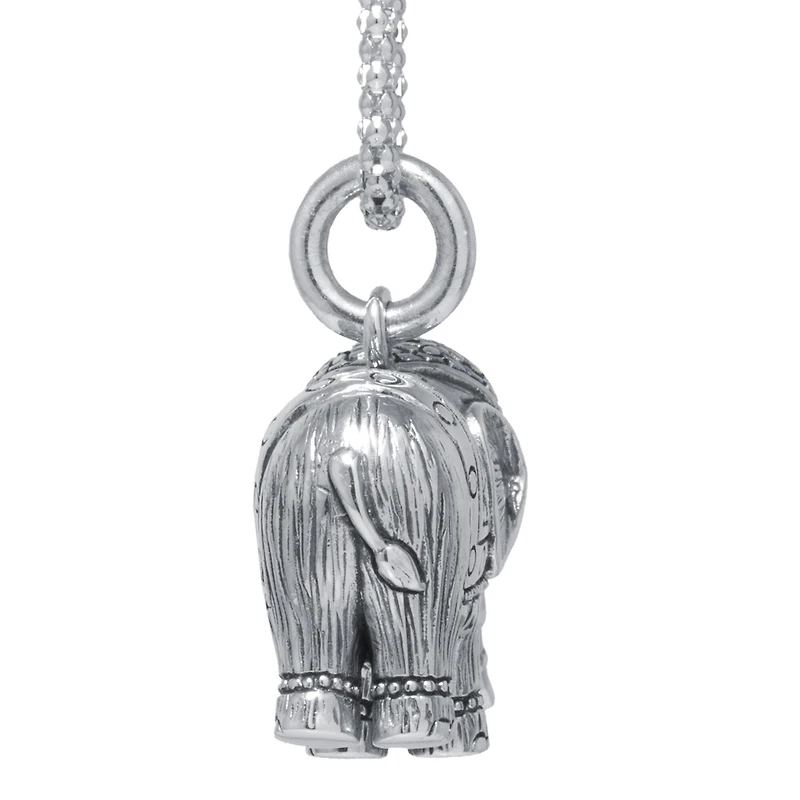 Sterling Silver Elephant Pendant Necklace