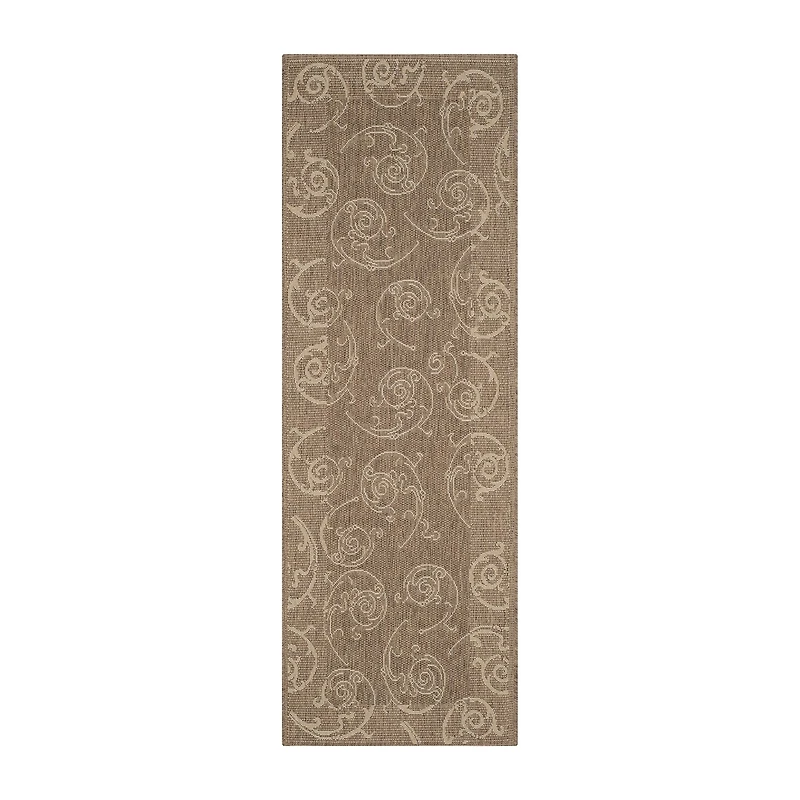 Safavieh Courtyard Collection Torvald Oriental Indoor/Outdoor Runner Rug
