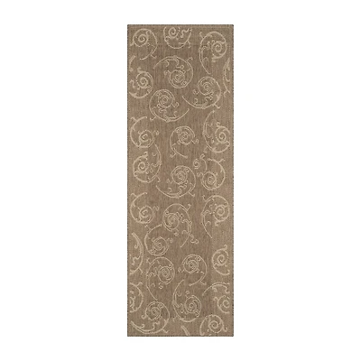 Safavieh Courtyard Collection Torvald Oriental Indoor/Outdoor Runner Rug