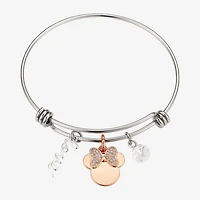 Disney Silver Over Brass Minnie Mouse Bangle Bracelet