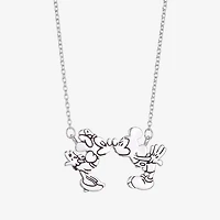 Disney Classics Womens Pure Silver Over Brass 16 Inch Pendant Necklace
