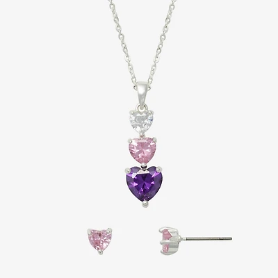 Mixit Womens Heart Hypoallergenic 2-pc. Jewelry Set