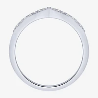 Chevron 1/4 CT.T.W. Natural Diamond 10K Gold Wedding Band