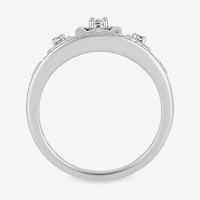 Enchanted Disney Fine Jewelry 1/7 CT.T.W. Natural Diamond "Cinderella" Sterling SIlver Ring"
