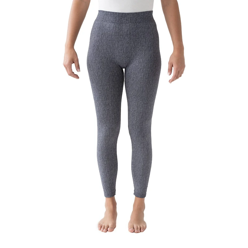 Muk Luks Faux Denim Womens Comfort Waistband Plus Full Length Leggings