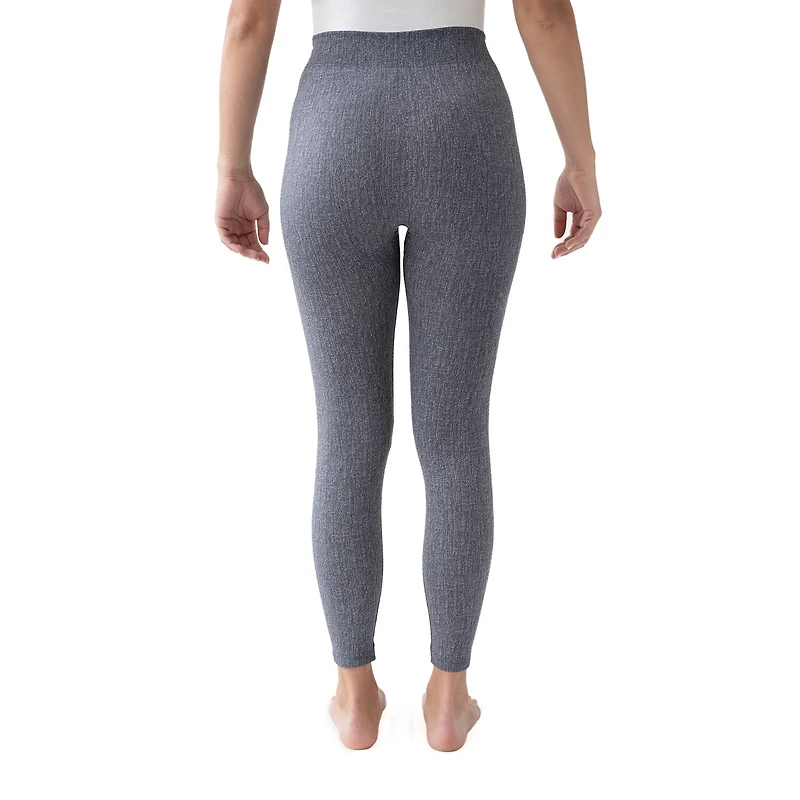 Muk Luks Faux Denim Womens Comfort Waistband Plus Full Length Leggings