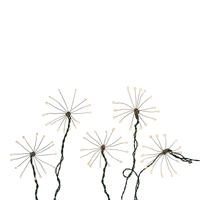 Kurt Adler 75-Light Cluster Burst Classic White Superbright LED Light Set with Green Wire