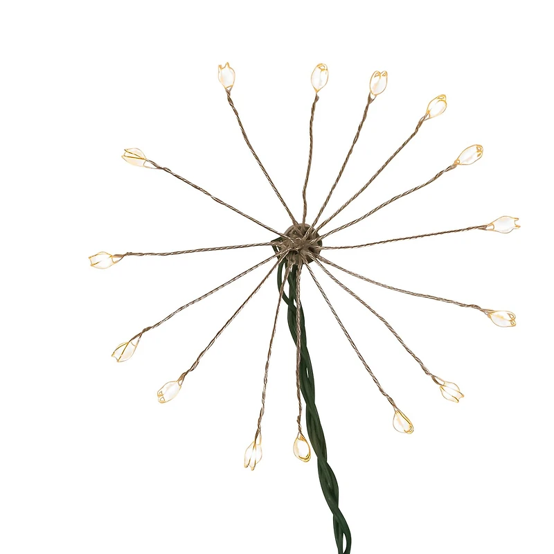Kurt Adler 75-Light Cluster Burst Classic White Superbright LED Light Set with Green Wire