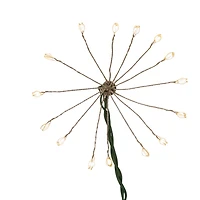 Kurt Adler 75-Light Cluster Burst Classic White Superbright LED Light Set with Green Wire