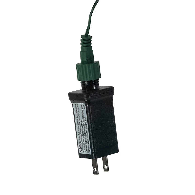 Kurt Adler 75-Light Cluster Burst Classic White Superbright LED Light Set with Green Wire