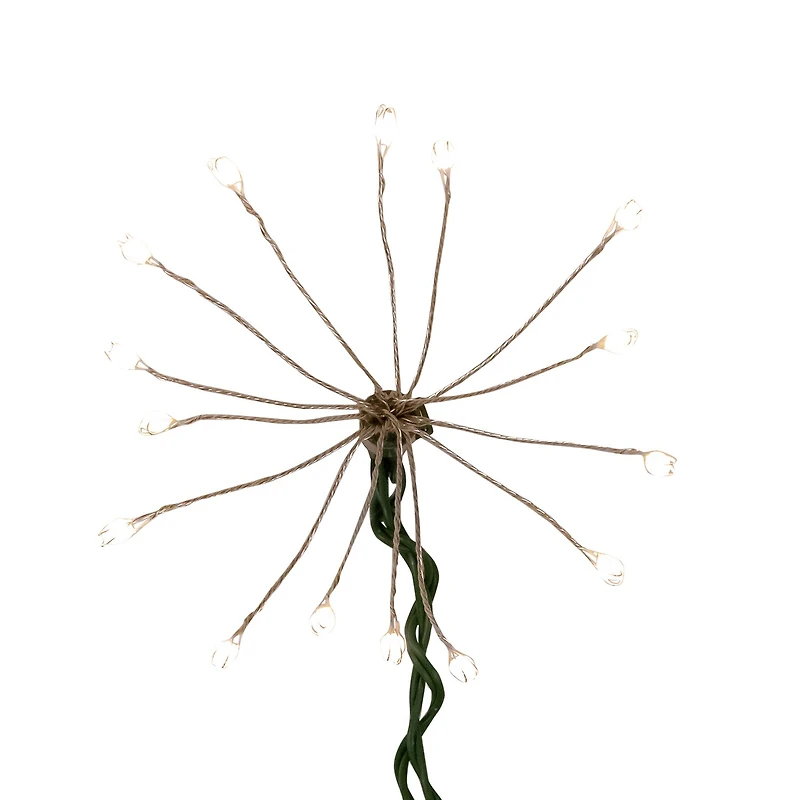 Kurt Adler 75-Light Cluster Burst Warm White Superbright LED Light Set with Green Wire