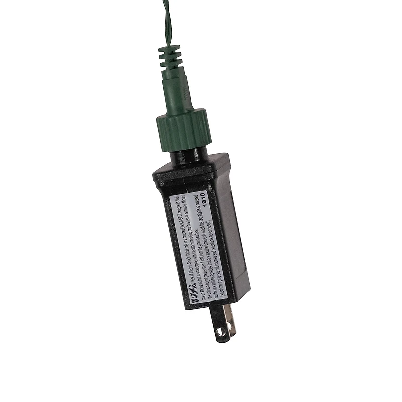 Kurt Adler 75-Light Cluster Burst Warm White Superbright LED Light Set with Green Wire