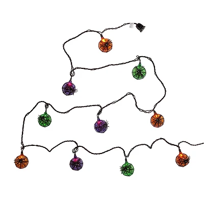 Kurt Adler 10-Light Multi-Color Spider String Lights