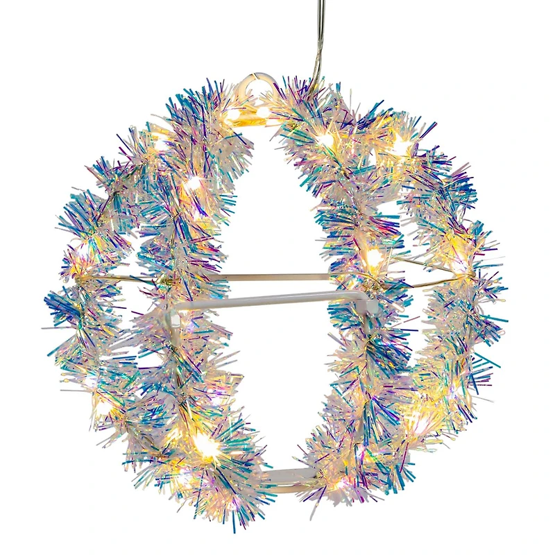 Kurt Adler Led Tinsel Foldable Sphere String Lights