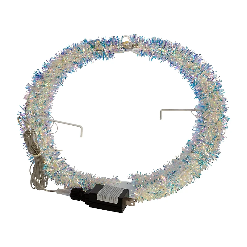 Kurt Adler 12-Inch Warm White LED Tinsel Foldable Sphere