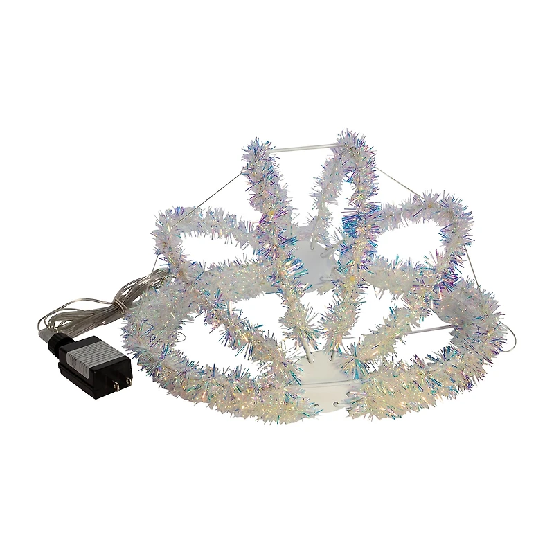 Kurt Adler 12-Inch Warm White LED Tinsel Foldable Sphere