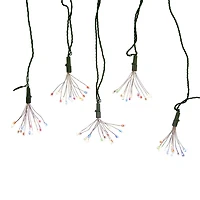 Kurt Adler 75-Light Cluster Lights and Multi-Color Twinkle LED Lights with Green Wire