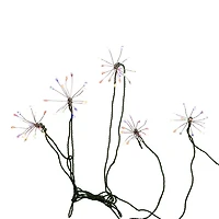 Kurt Adler 75-Light Cluster Lights and Multi-Color Twinkle LED Lights with Green Wire