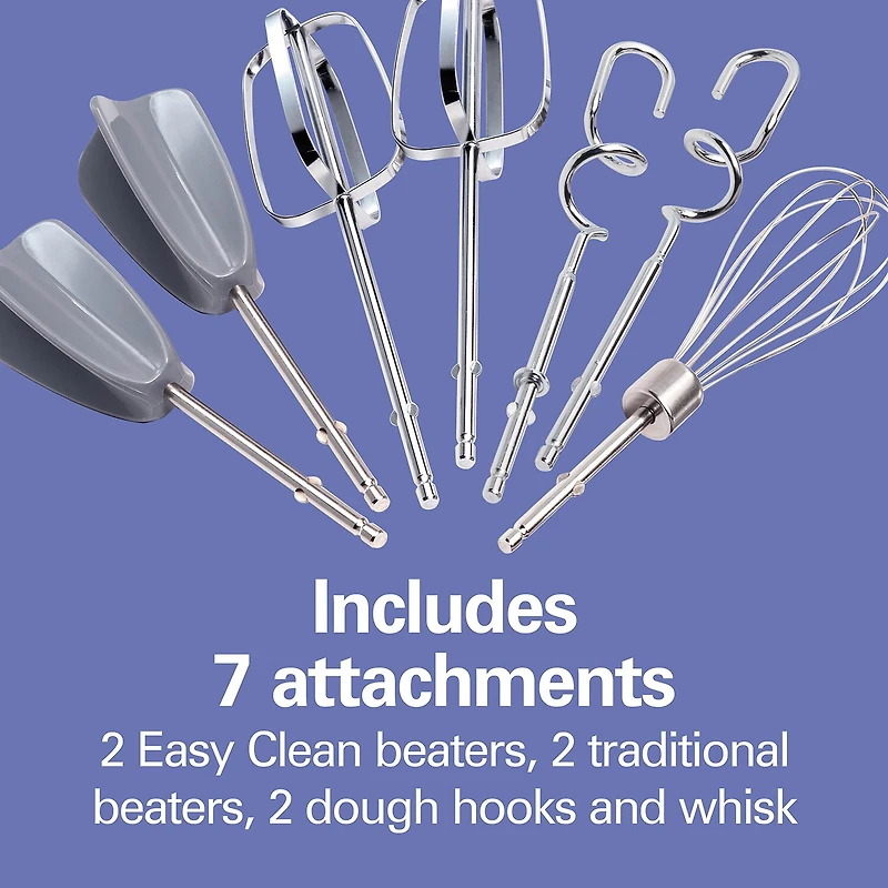 Hamilton Beach 6 Speed Hand Mixer with Snap-on Case and Easy Clean Beaters