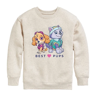 Little & Big Kid Girls Crew Neck Fleece Long Sleeve Paw Patrol Sweatshirt