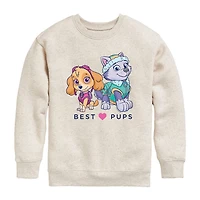 Little & Big Kid Girls Crew Neck Fleece Long Sleeve Paw Patrol Sweatshirt