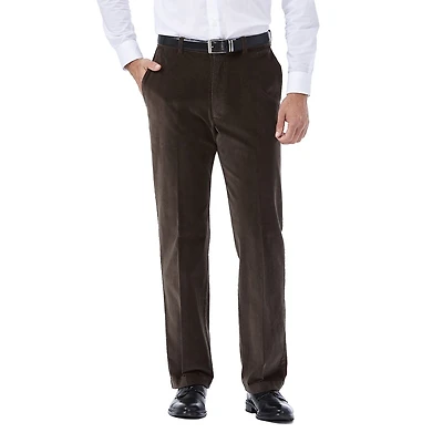 Haggar Stretch Corduroy Mens Classic Fit Flat Front Pant