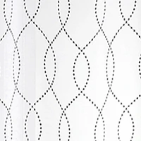 Regal Home Starbust Grommet Top Energy Saving Embroidered Sheer Set of 2 Curtain Panel