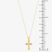 Girls 14K Gold Cross 13 Inch Pendant Necklace