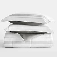 Casual Comfort Stitch Stripe Midweight Down Alternative Comforter Set