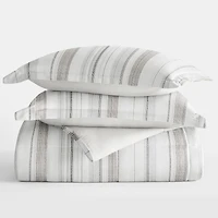 Casual Comfort Vertical Stripe Midweight Down Alternative Comforter Set