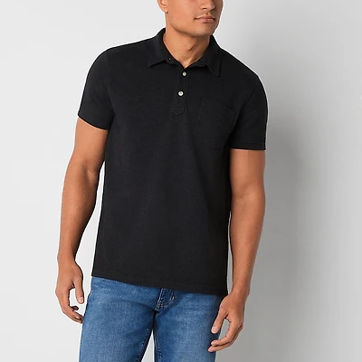 mutual weave Mens Regular Fit Short Sleeve Polo Shirt