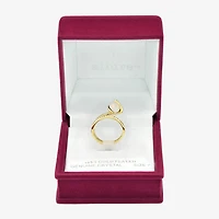Sparkle Allure Wrap Womens White Crystal 14K Gold Over Brass Pear Bypass  Cocktail Ring