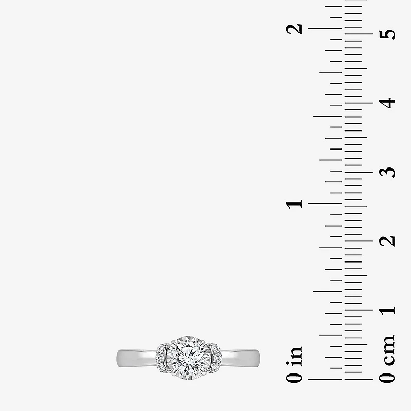 (I / I1) Womens 1 CT. T.W. Lab Grown White Diamond 14K Gold Round Engagement Ring