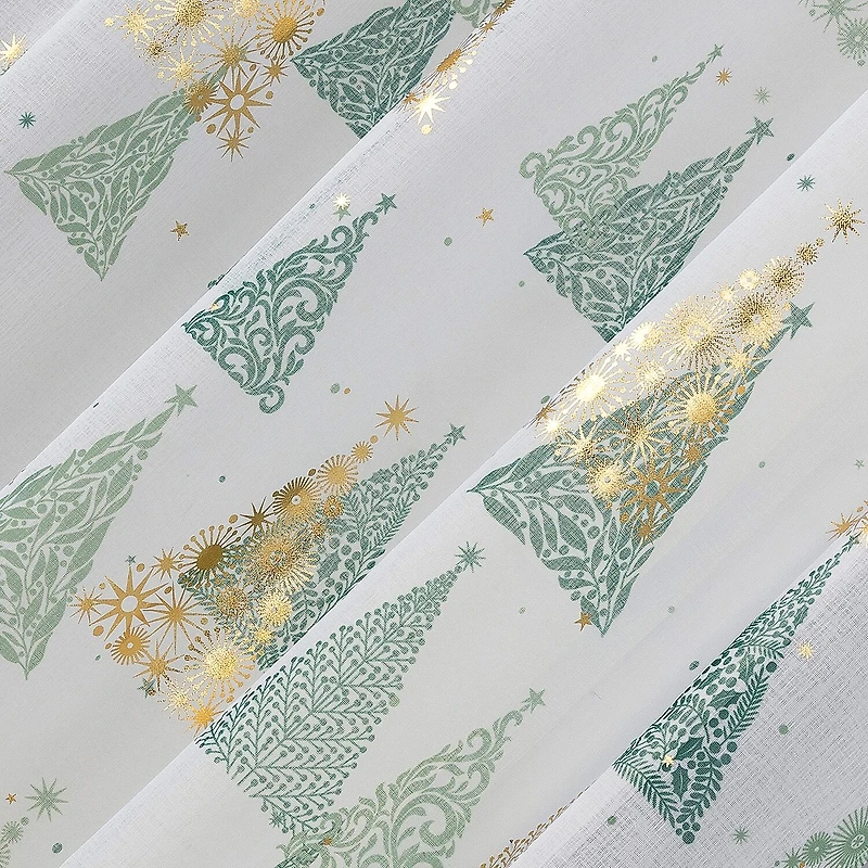 No 918 Balsam Rod Pocket Embellished Sheer Single Curtain Panel