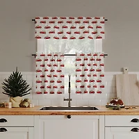 No 918 Christmas Truck Rod Pocket Tailored Valance