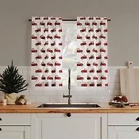 No 918 Christmas Truck Rod Pocket Tailored Valance