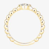 Butterfly (Vs2, F) Womens 1/6 CT. T.W. Lab Grown White Diamond 14K Gold Over Silver Cocktail Ring