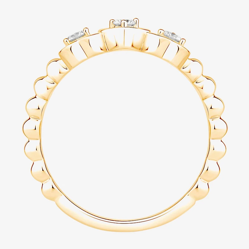 (Vs2, F) Womens 1/6 CT. T.W. Lab Grown White Diamond 14K Gold Over Silver Heart Cocktail Ring