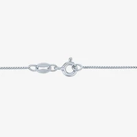 1/10 CT.T.W. Natural Diamond Sterling SIlver Ribbon-Style Cross Pendant Necklace