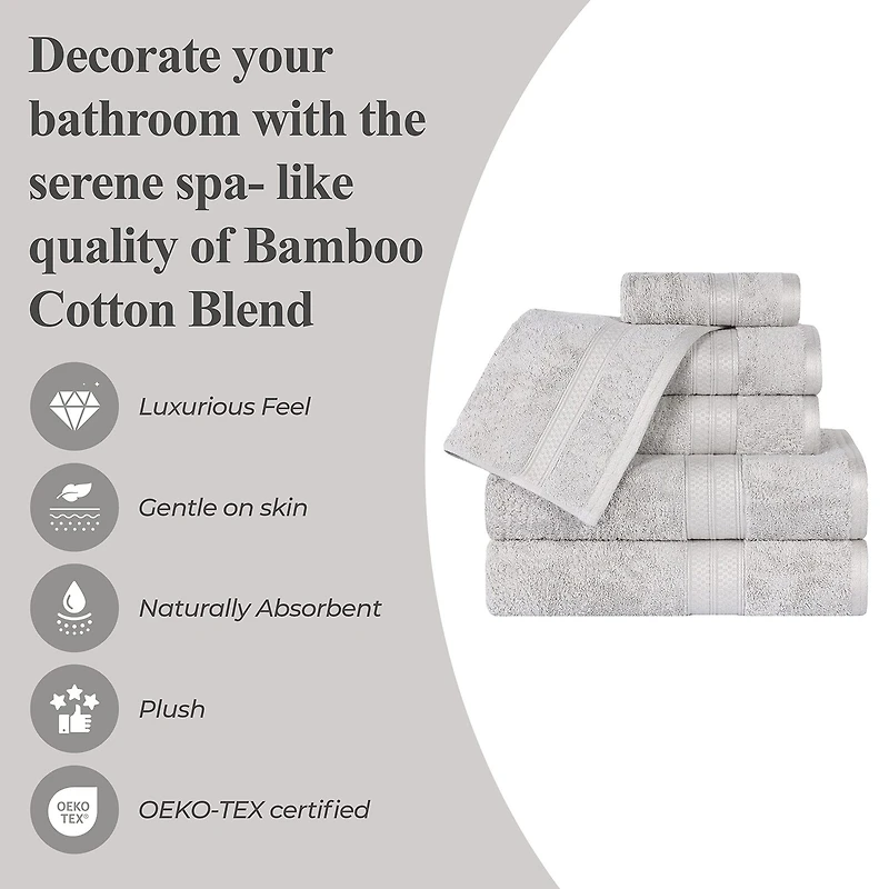 SUPERIOR® Bamboo Collection | 100% Rayon From 6-pc. Solid Hand Towel