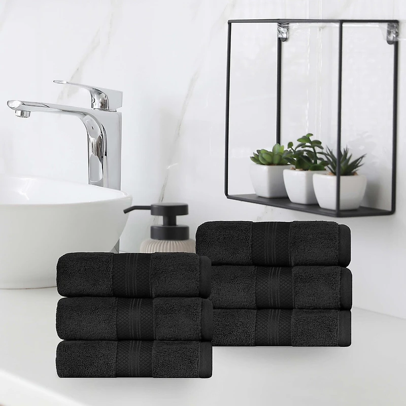 SUPERIOR® Aria Collection | 100% Turkish Cotton 6-pc. Solid Hand Towel