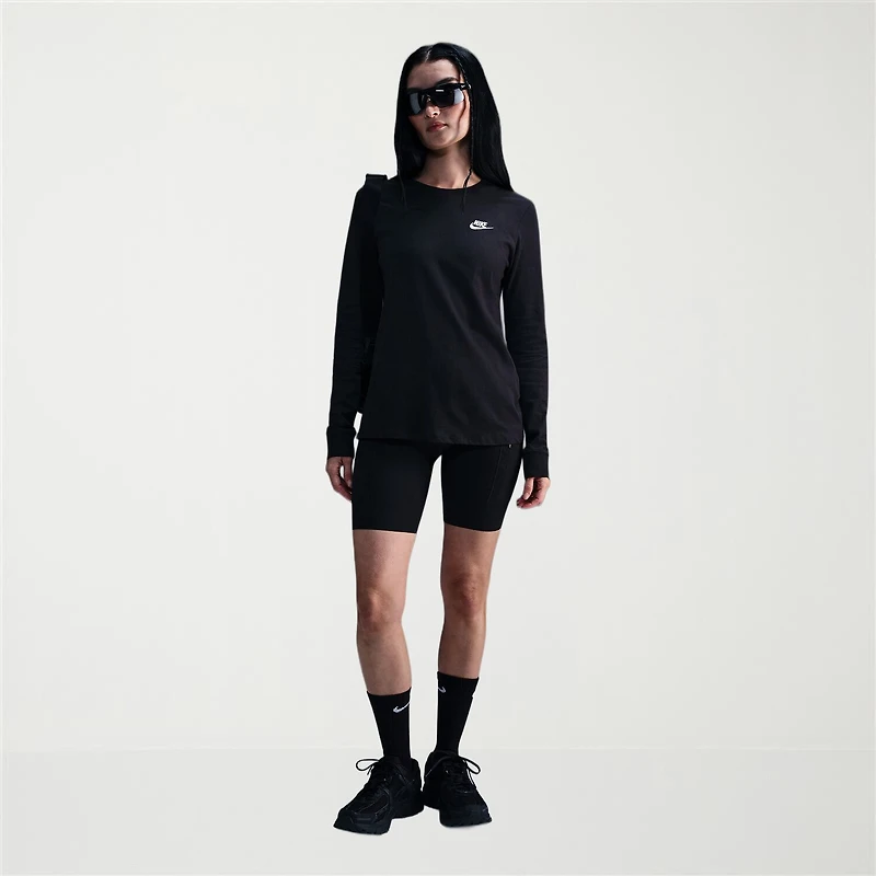 Nike Womens Crew Neck Long Sleeve Active T-Shirt