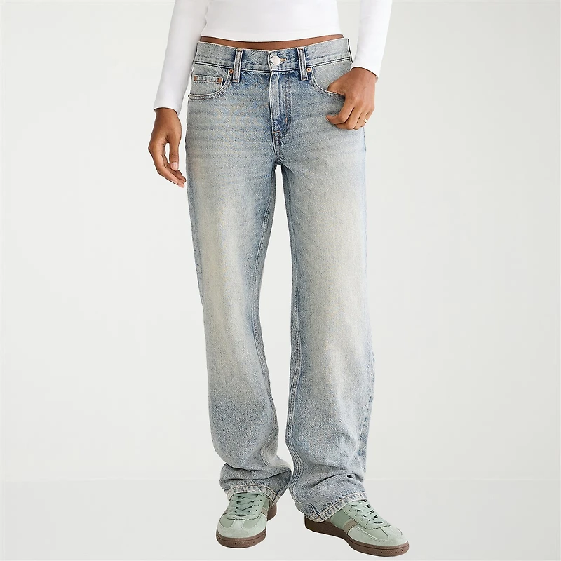 AEROPOSTALE Womens Juniors Low Rise Baggy Fit Jean