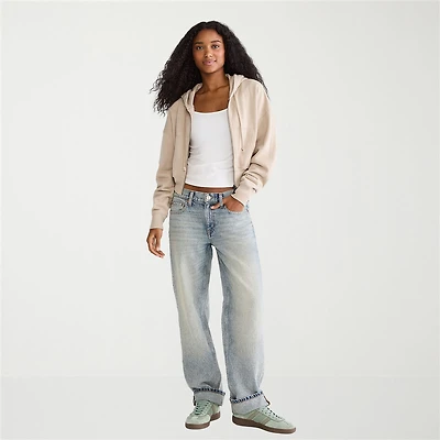 AEROPOSTALE Womens Juniors Low Rise Baggy Fit Jean
